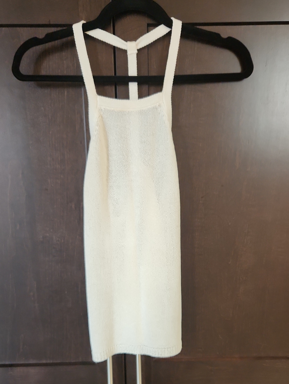Women’s Cream Knit Halter Top